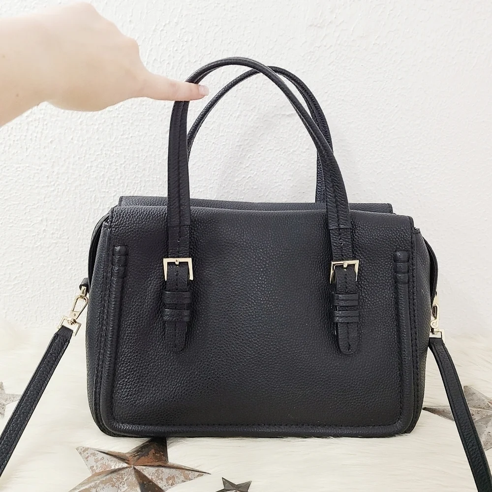 kate spade new york Orchard Street Elowen satchel bag black leather